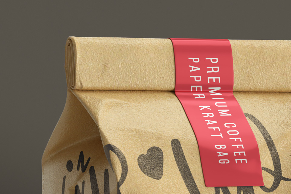 Download Kraft Coffee Bag Packaging Mockup | Psd Mock Up Templates | Pixeden