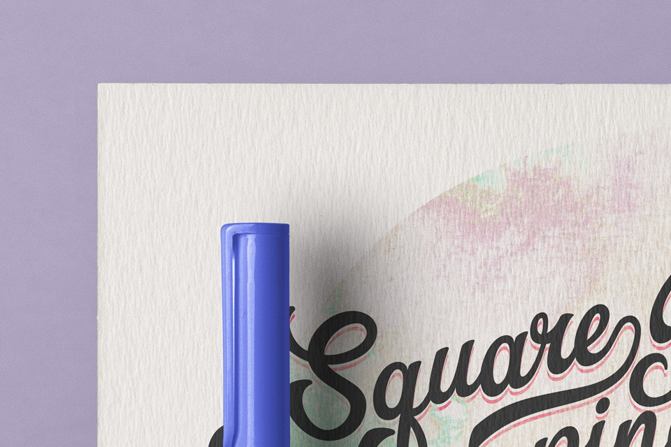 Download Square Psd Invitation Card Paper Wrap | Psd Mock Up Templates | Pixeden