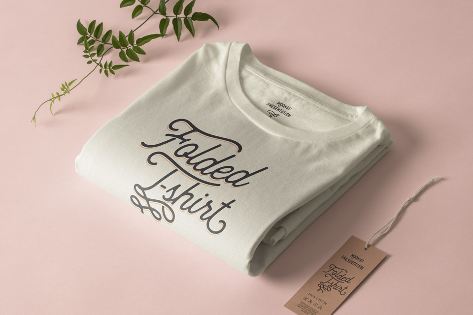 Download Folded Psd T-Shirt Mockup Template | Psd Mock Up Templates | Pixeden