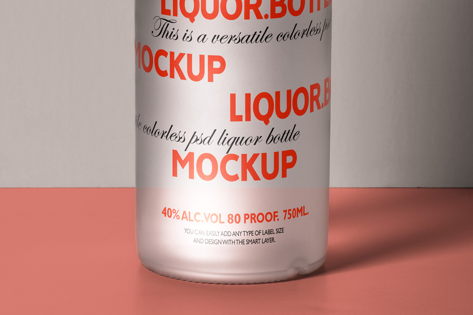 002 liquor drink bottle vodka presentation psd graphic mockup free