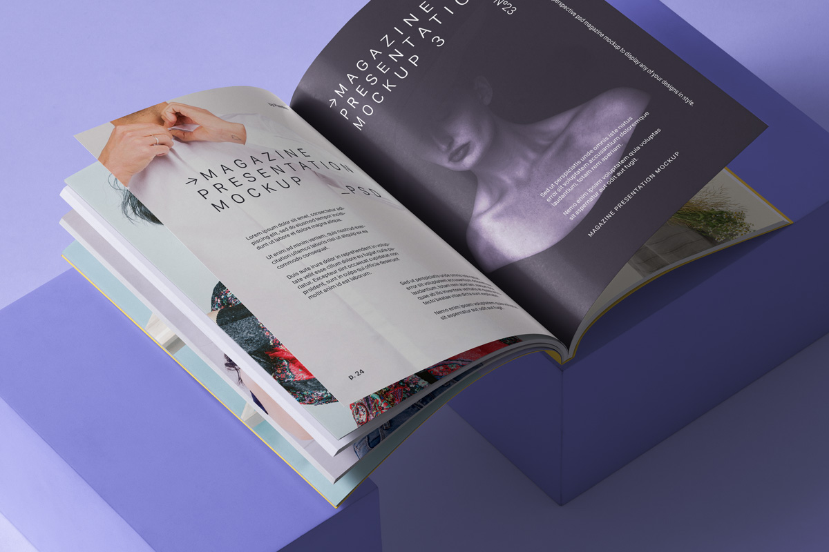 Download Psd Magazine Mockup Presentation Psd Mock Up Templates Pixeden PSD Mockup Templates