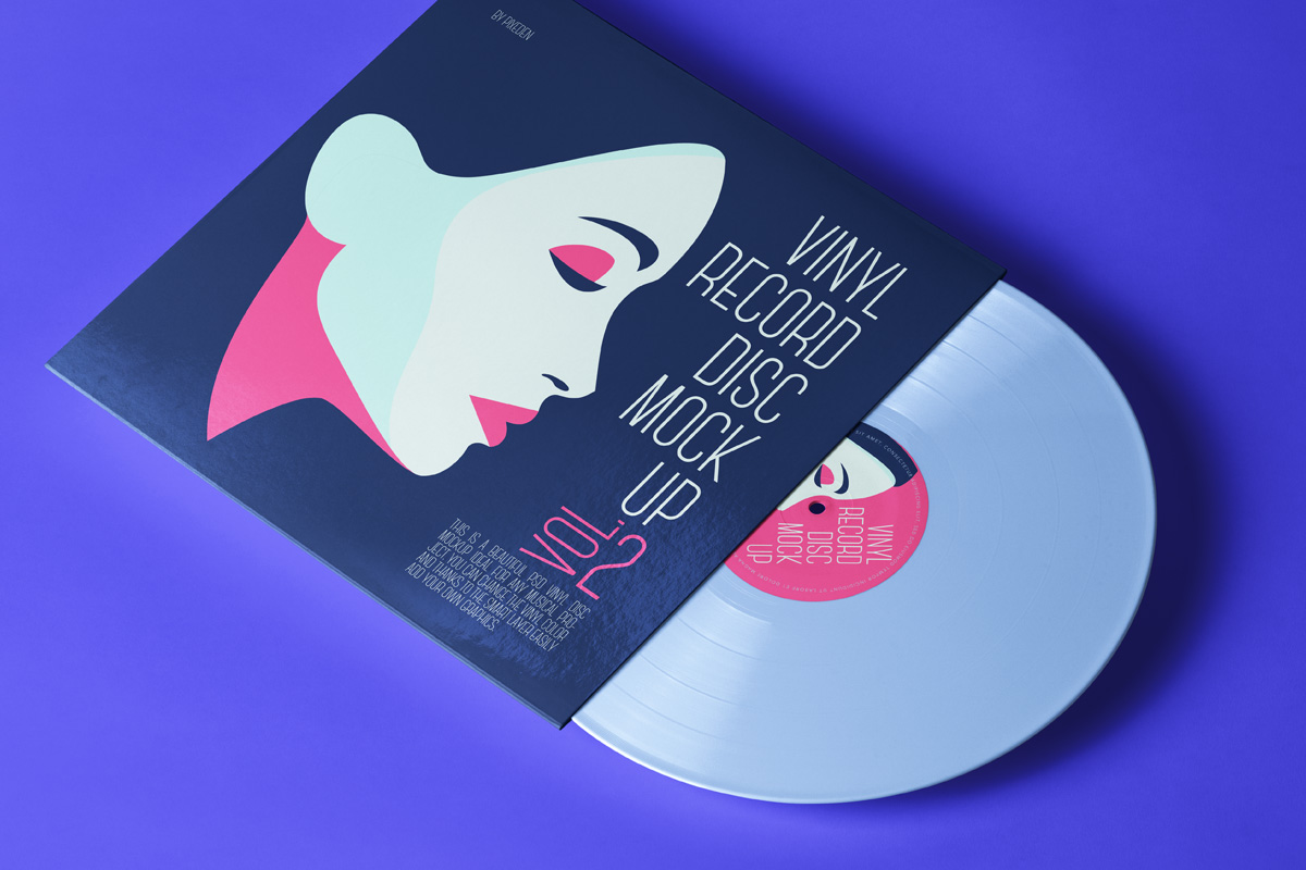 Psd Vinyl Record Disc Mockup Vol2 | Psd Mock Up Templates | Pixeden