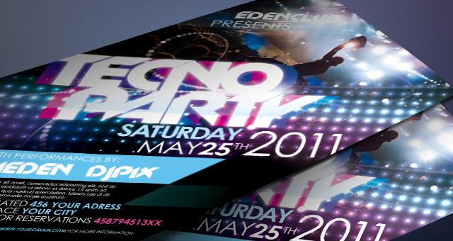 tecno party flyer template psd flyer templates pixeden psd flyer templates