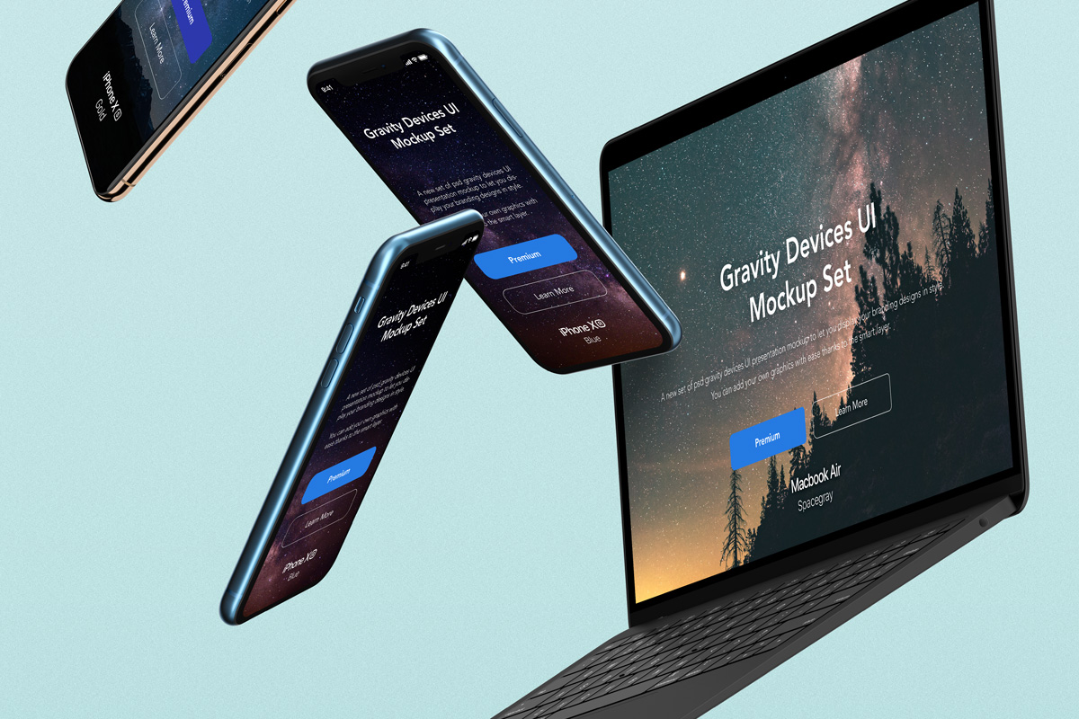 Gravity Psd Devices UI Mockup Set v5