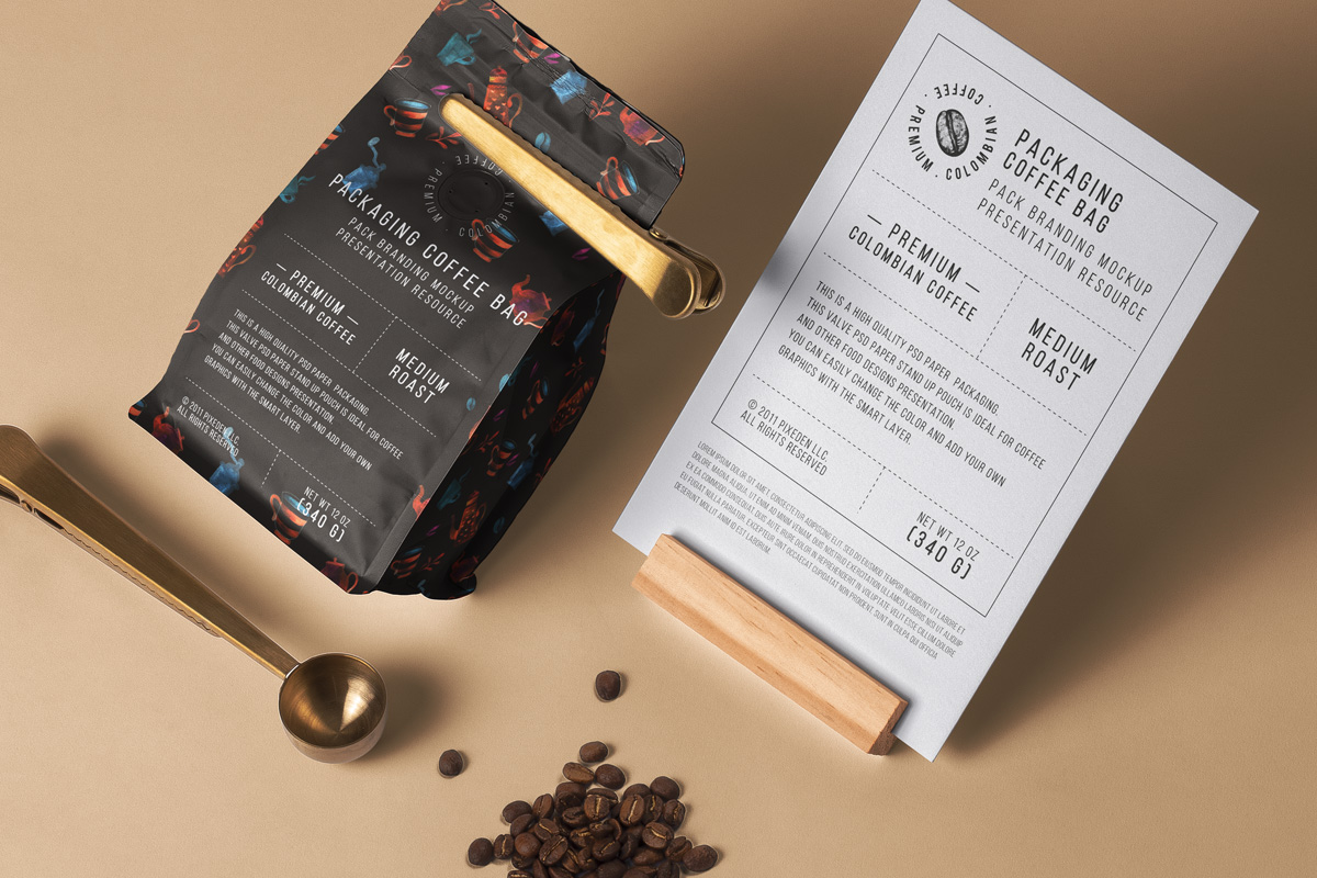 Download Coffee Bag Psd Packaging Mockup | Psd Mock Up Templates | Pixeden