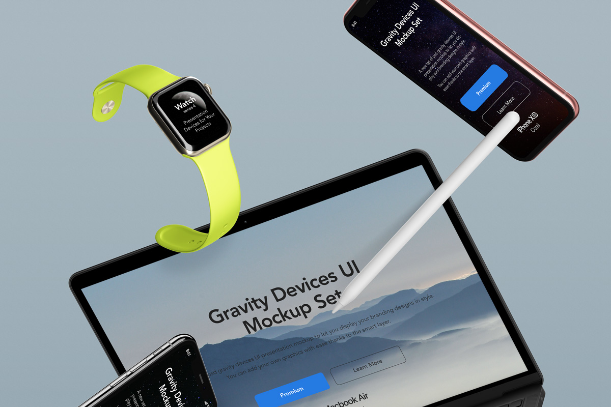 Download Gravity Psd Devices UI Mockup Set v6 | Psd Mock Up ...