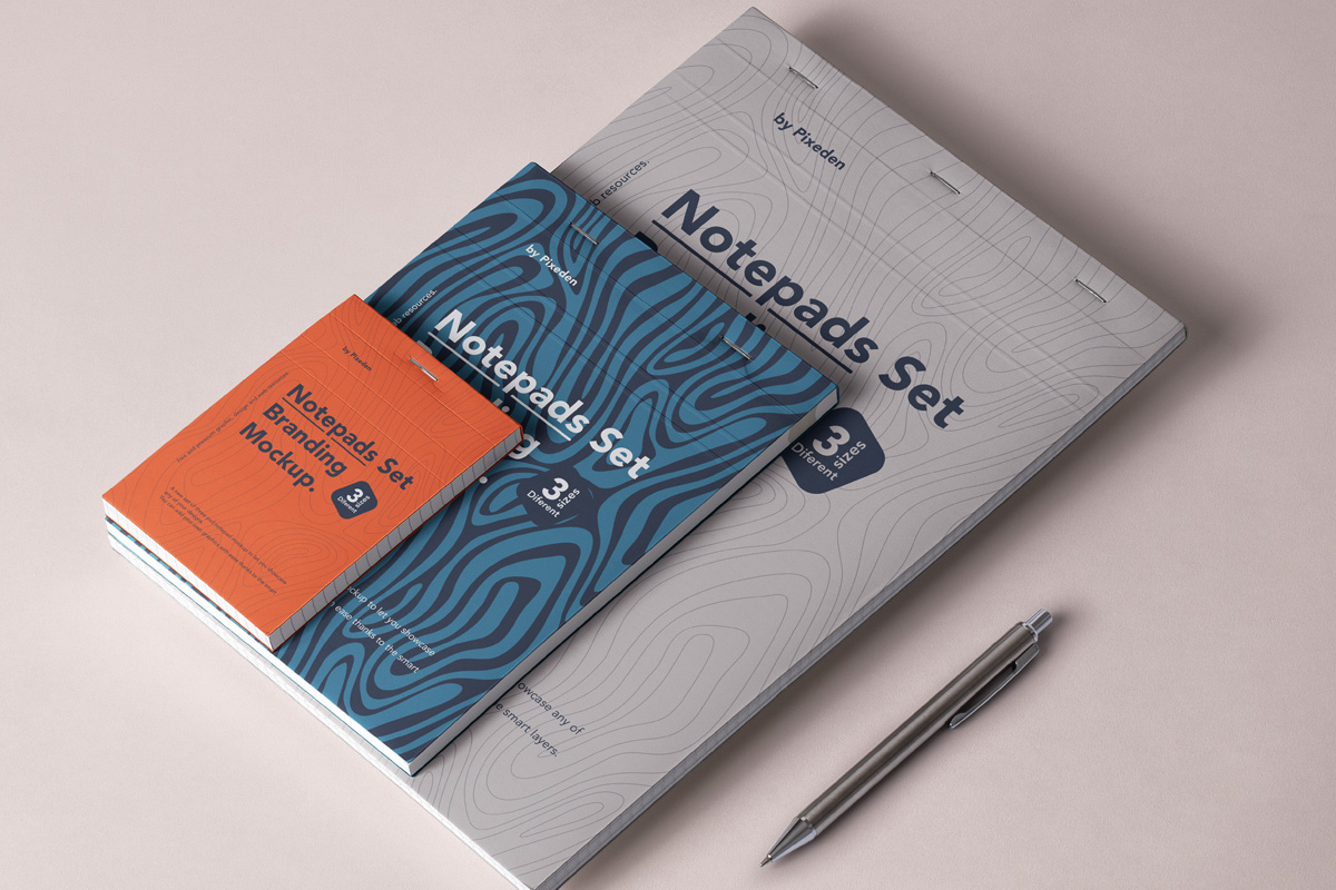 Download Notepad Set Branding Mockup | Psd Mock Up Templates | Pixeden