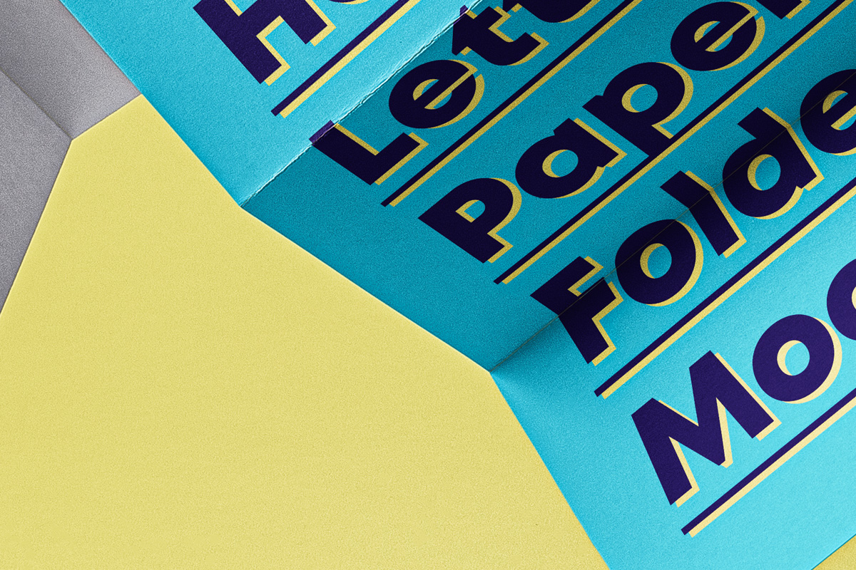 Download Psd Hanging Folded Paper Mockup | Psd Mock Up Templates | Pixeden