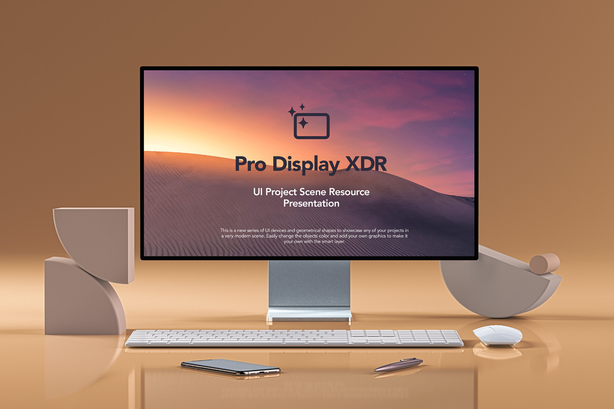 Download Psd Pro Display Mockup UI Scene | Psd Mock Up Templates | Pixeden