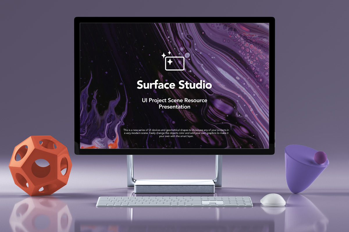 Download Psd Surface Studio Mockup Showcase Psd Mock Up Templates Pixeden