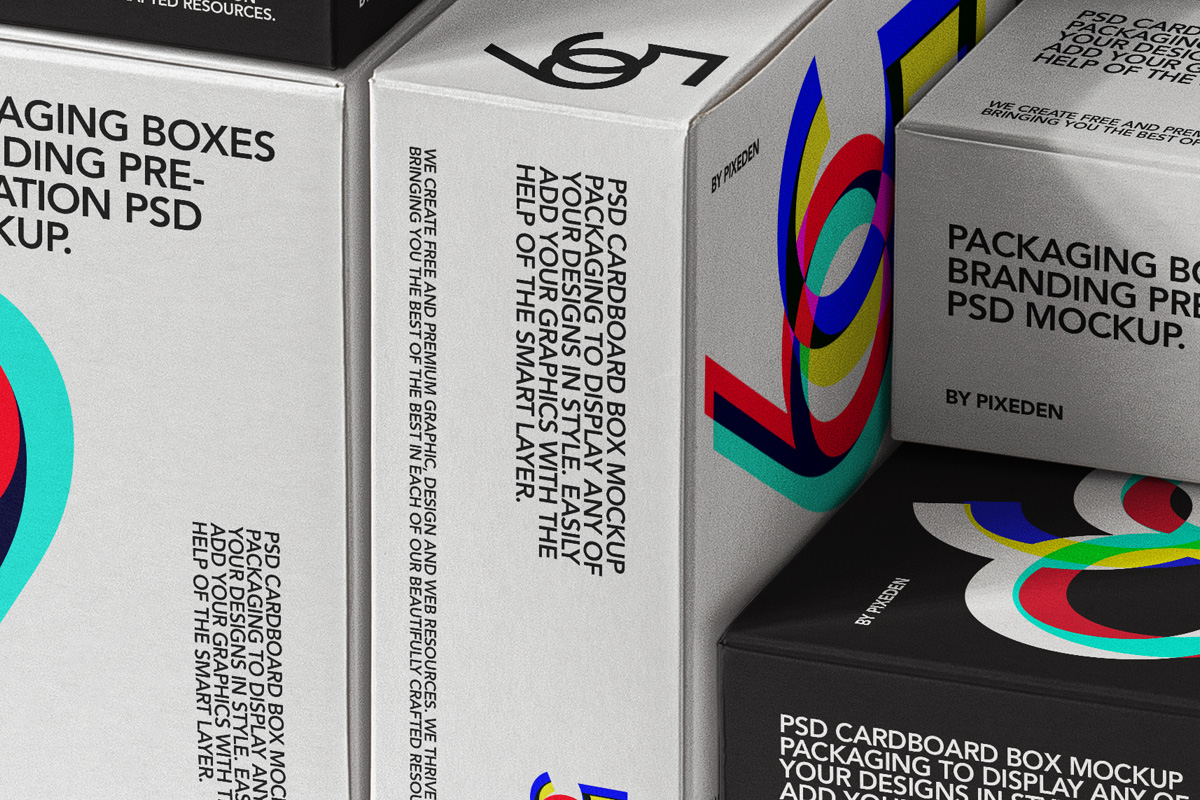 Download Psd Box Packaging Mockup Set | Psd Mock Up Templates | Pixeden
