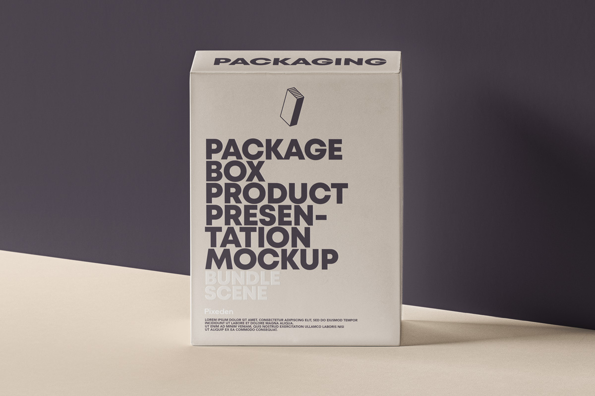 Pixeden Packaging Box Mockup