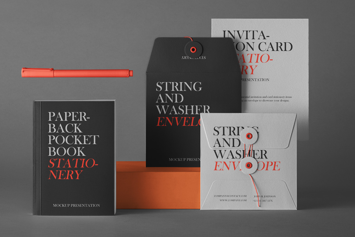 Download Psd Invitation Stationery Mockup Set Psd Mock Up Templates Pixeden Yellowimages Mockups