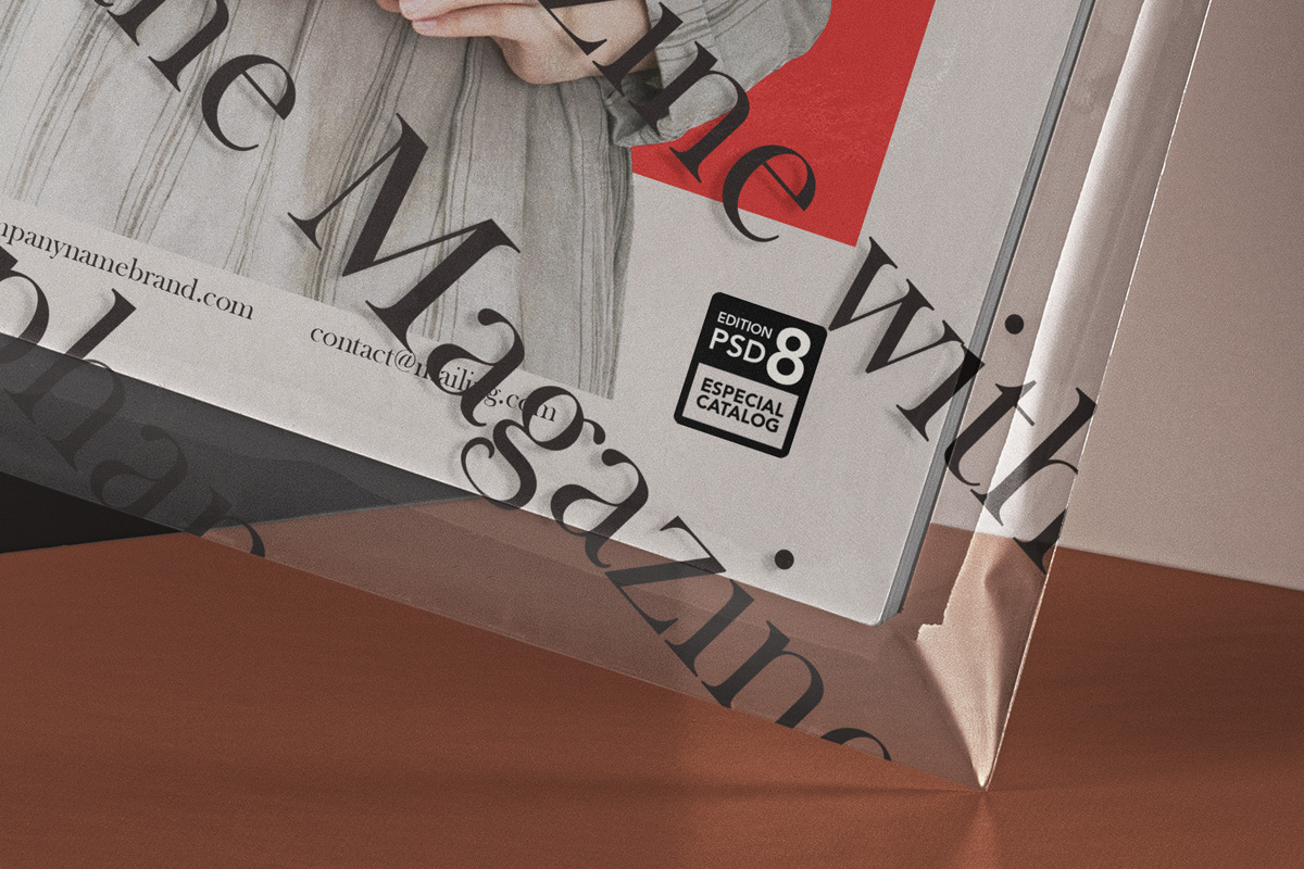 Download Transparent Cover Psd Magazine Mockup | Psd Mock Up Templates | Pixeden