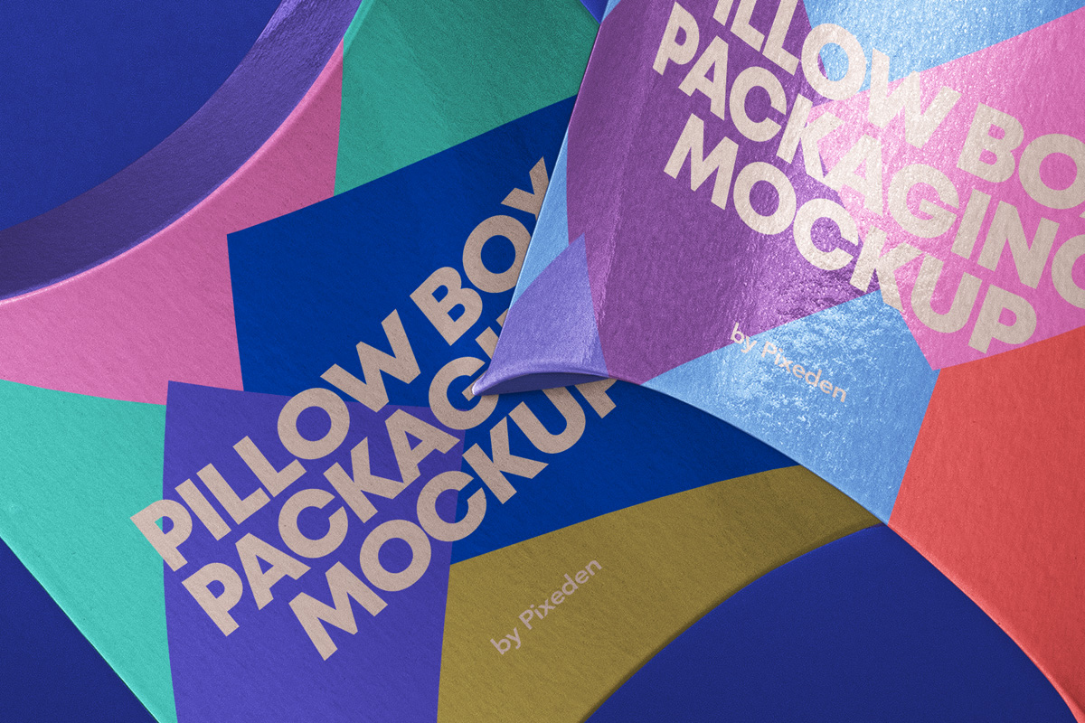Download Psd Pillow Box Packaging Mockup 3 | Psd Mock Up Templates | Pixeden