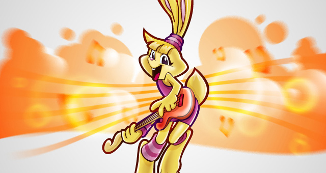 Cartoon Vector Animal Rockband 04