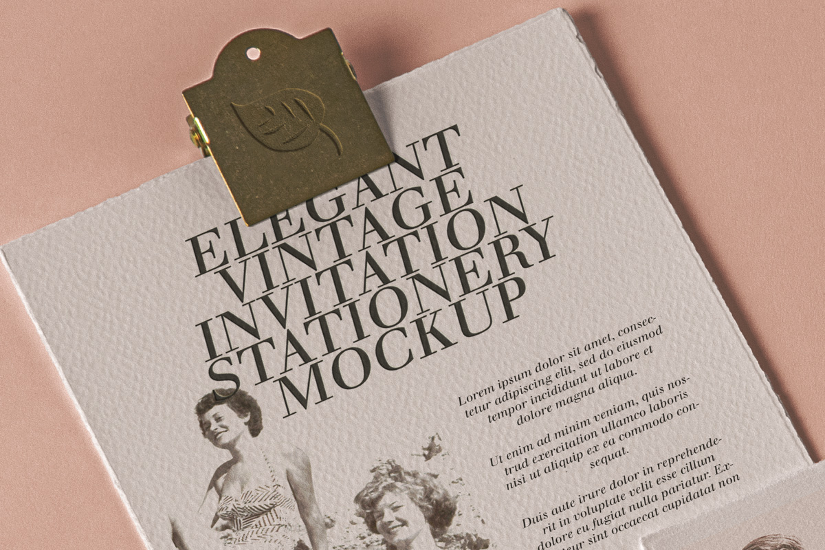 Download Elegant Psd Invitation Stationery Mockup Psd Mock Up Templates Pixeden Yellowimages Mockups