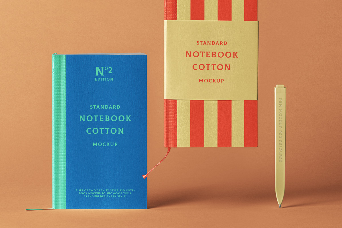 Download Cotton Psd Notebook Mockup Psd Mock Up Templates Pixeden