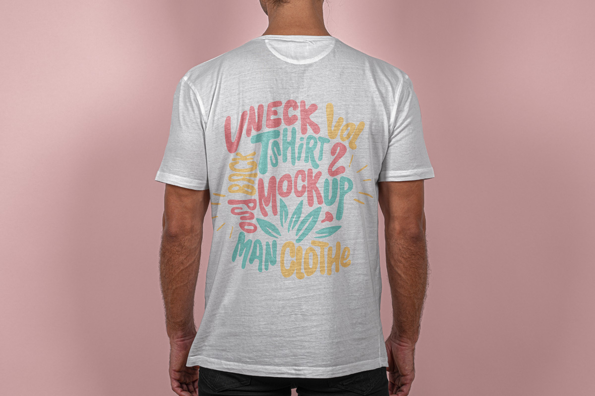 Download Back V-Neck Psd T-Shirt Mockup | Psd Mock Up Templates ...