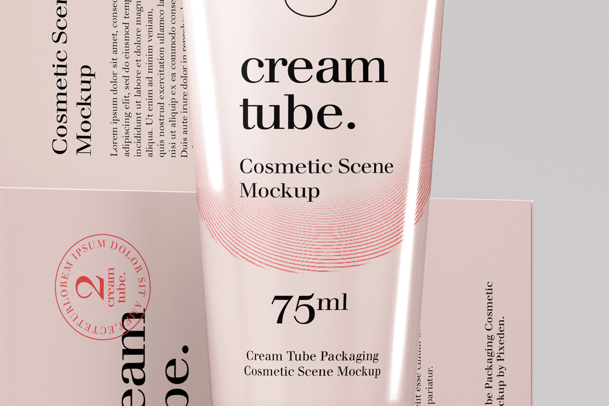 Cosmetic Psd Cream Tube Mockup | Psd Mock Up Templates | Pixeden