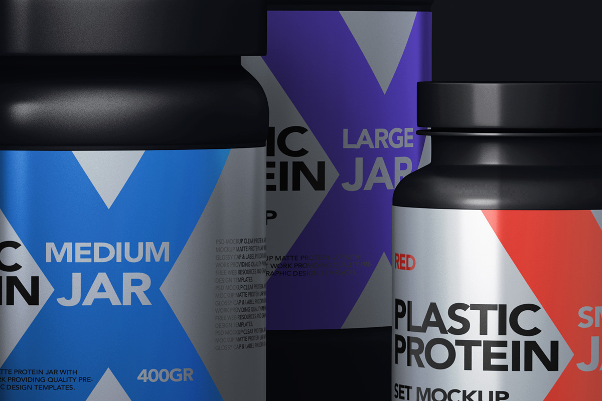 Download Protein Psd Jar Packaging Mockup | Psd Mock Up Templates | Pixeden