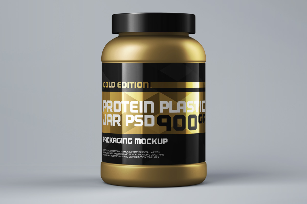 Download Packaging Psd Protein Jar Mockup Psd Mock Up Templates Pixeden