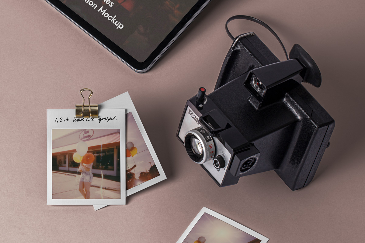 Download Psd Polaroid Mockup Frames Set | Psd Mock Up Templates | Pixeden