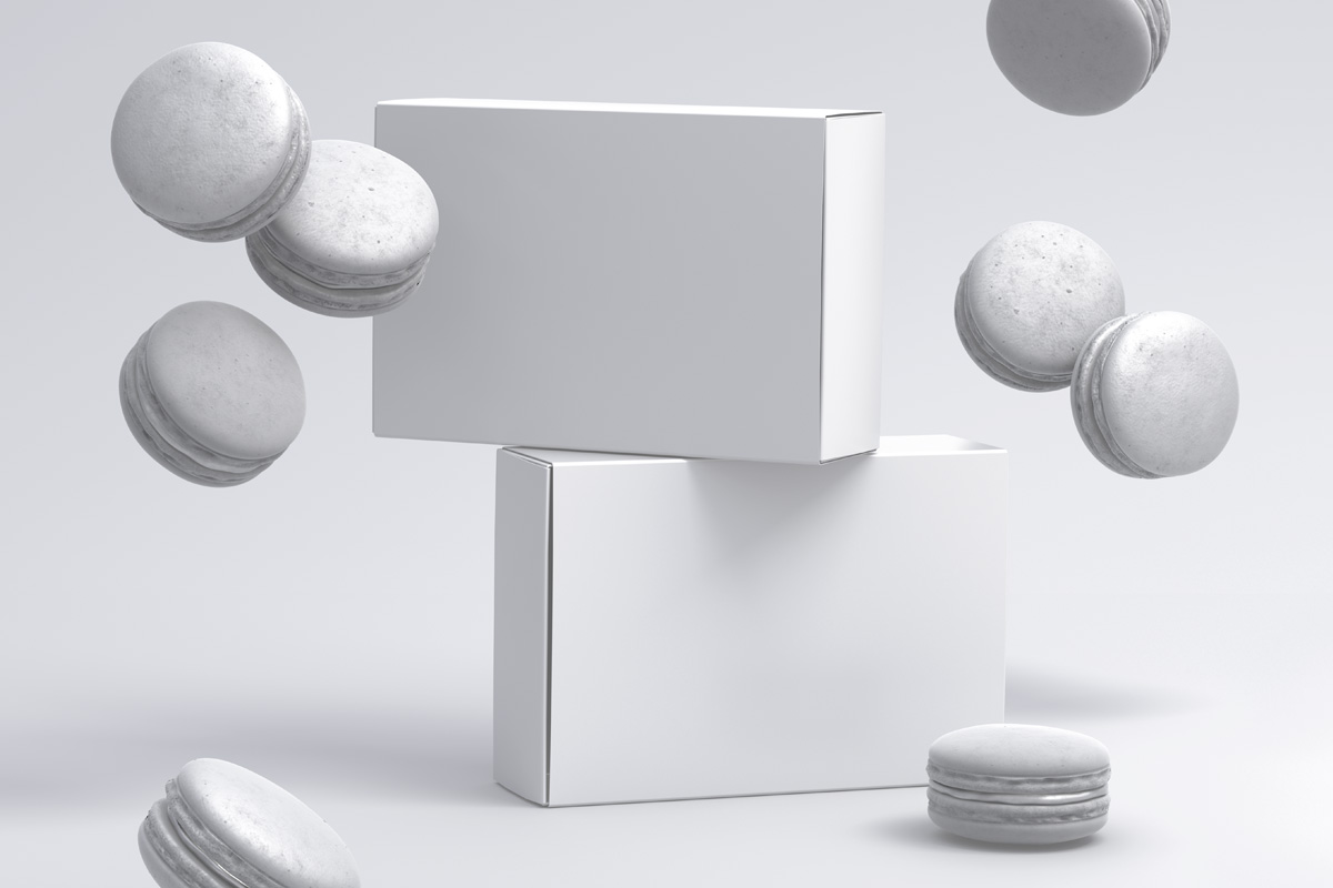 Download Psd Macarons Box Packaging Mockup Psd Mock Up Templates Pixeden 3D SVG Files Ideas | SVG, Paper Crafts, SVG File