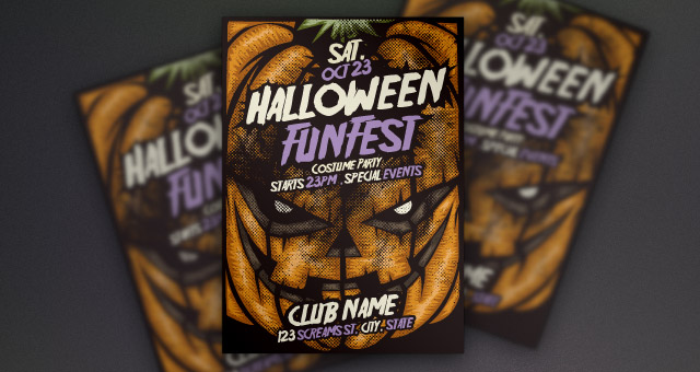 pumpkin halloween flyer template flyer templates pixeden