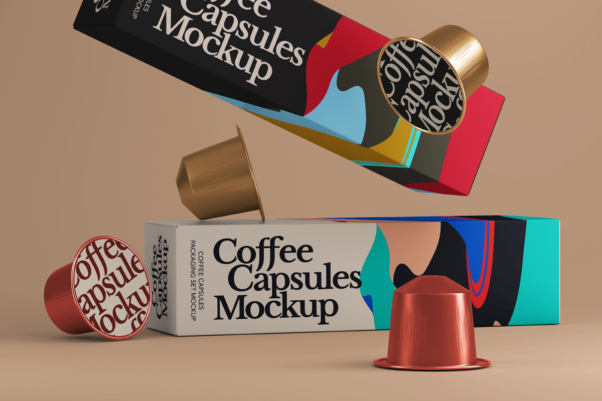 Download Coffee Pods Psd Packaging Mockup Vol3 Psd Mock Up Templates Pixeden
