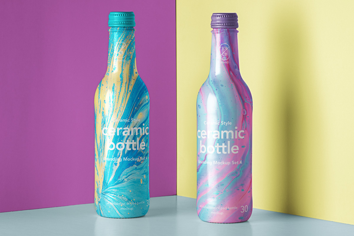 Download Ceramic Psd Bottle Mockup Set 4 Psd Mock Up Templates Pixeden