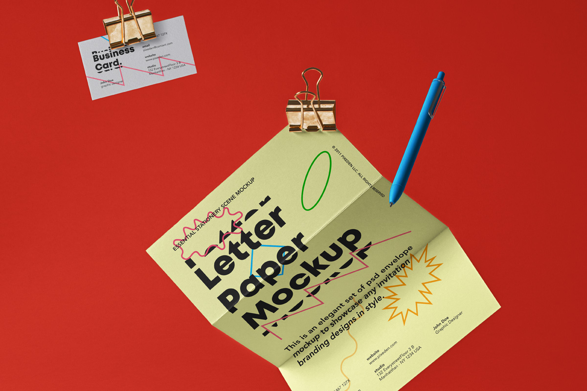 Download The Stationery Mockup Scene | Psd Mock Up Templates | Pixeden