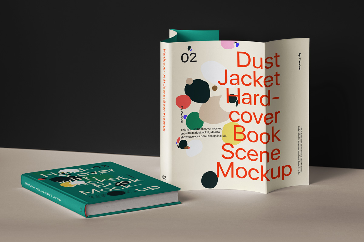 Dust Jacket Hardcover Psd Book Mockup Psd Mock Up Templates Pixeden