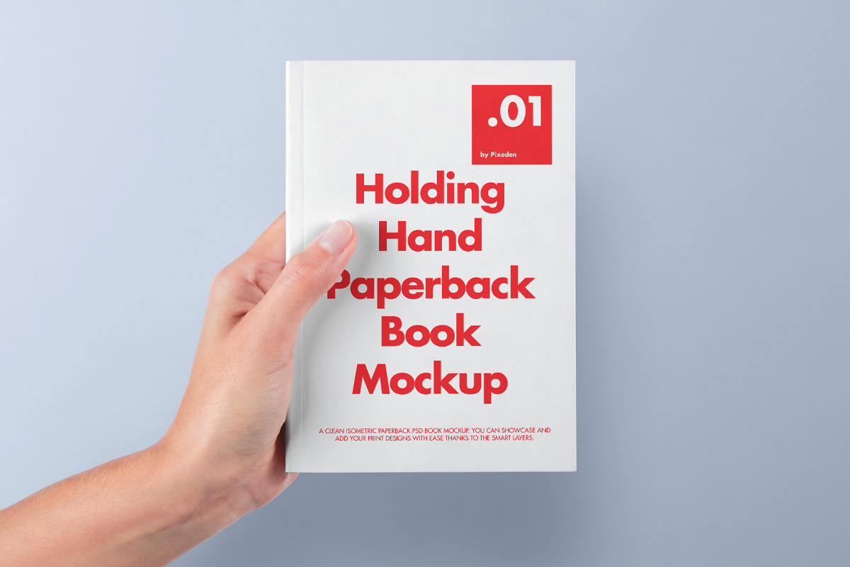 Download Holding Hand Psd Book Mockup Psd Mock Up Templates Pixeden
