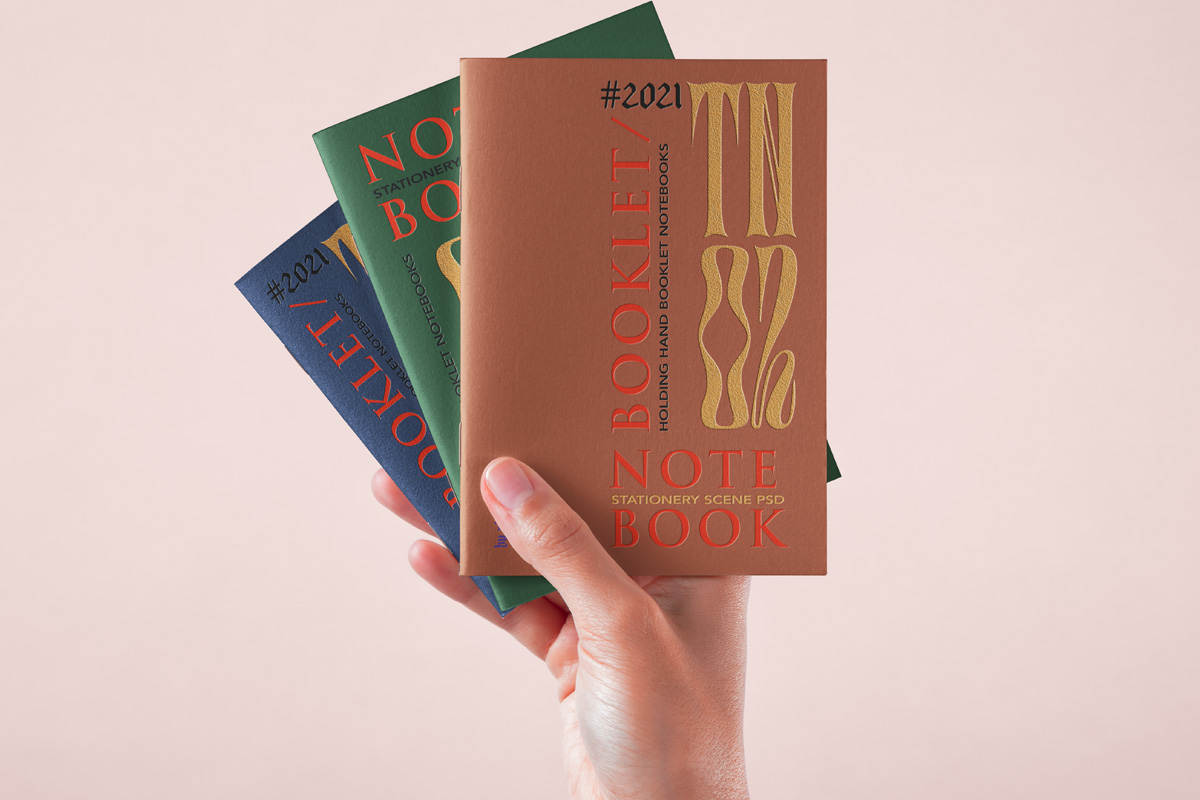 Download Holding Hand Psd Booklet Mockup | Psd Mock Up Templates | Pixeden