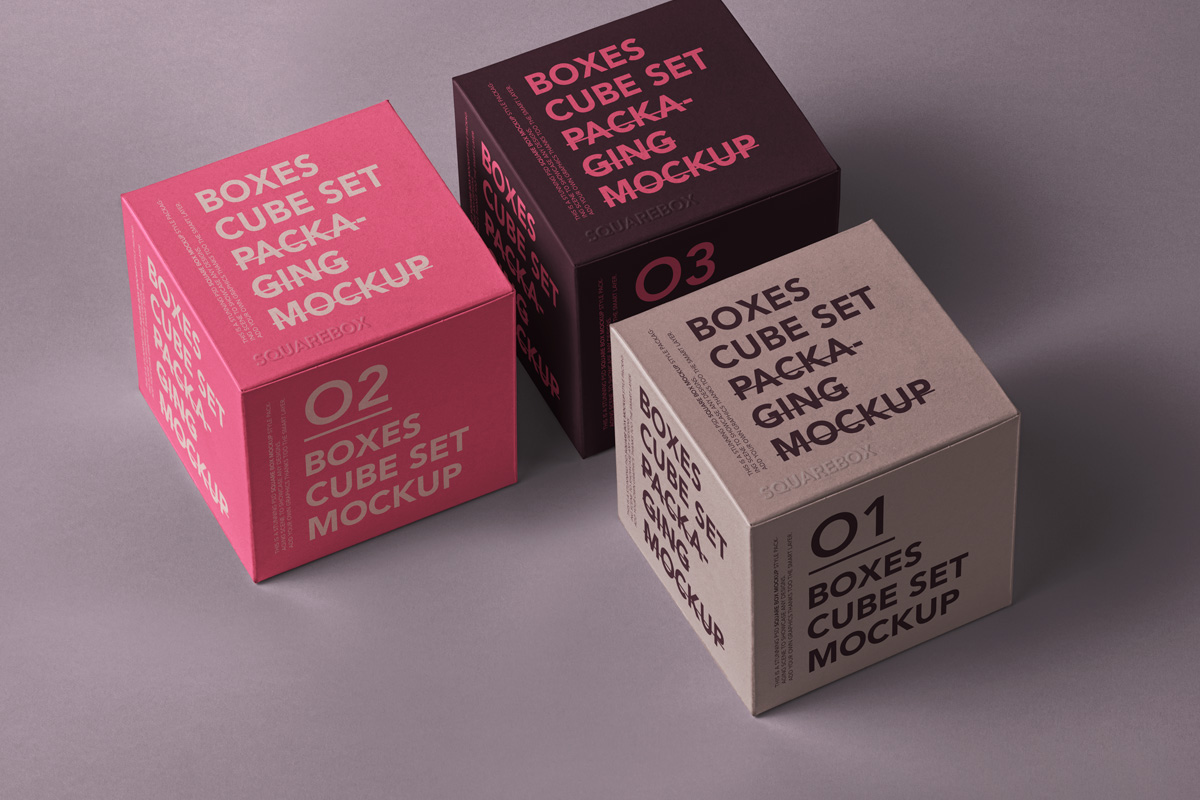 5345+ Cube Psd Mockup