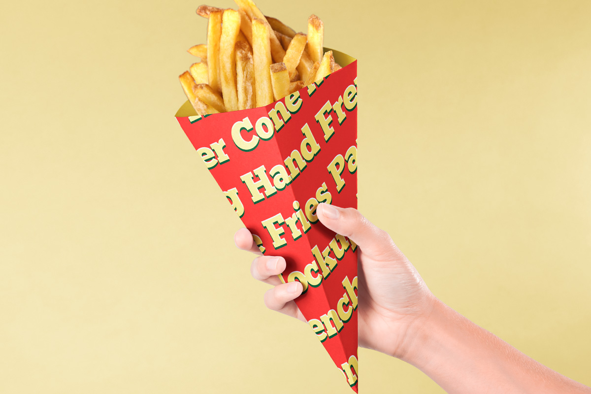 3927+ Paper Cone Mockup