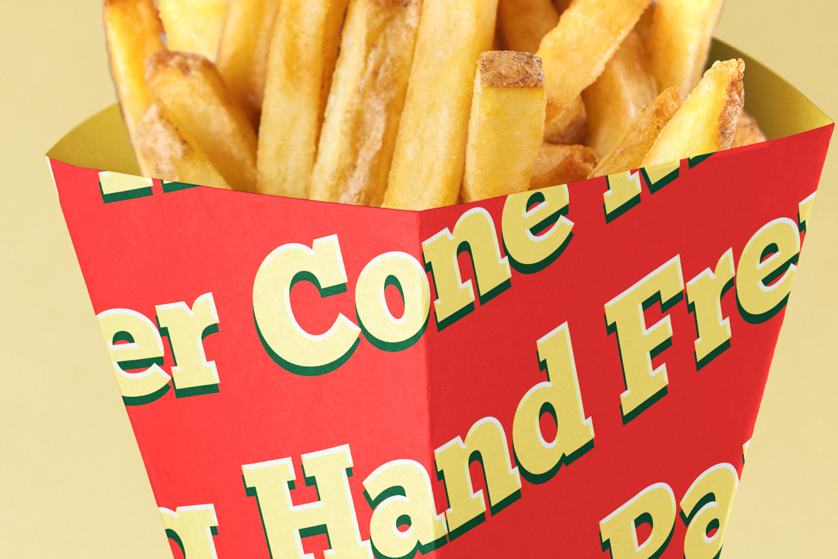 Psd French Fries Paper Cone Mockup | Psd Mock Up Templates | Pixeden