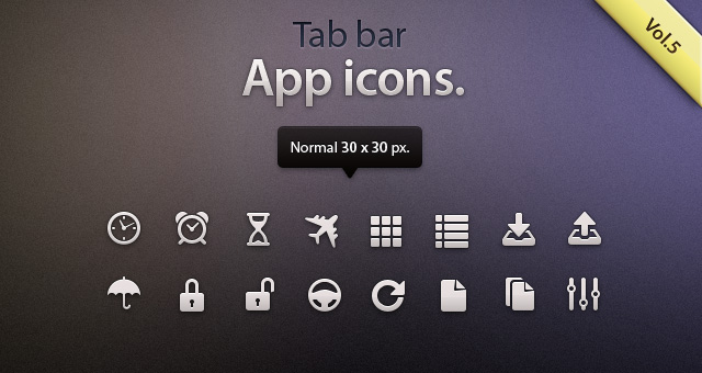 Tab Bar Icons Ios Vol5 Mobile Apps Icons Pixeden