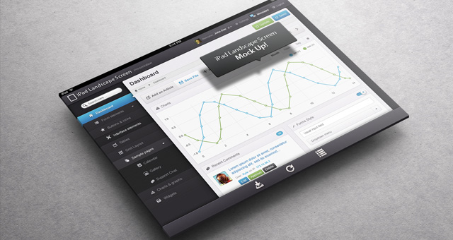 Perspective Tablet Mock-Up | Psd Mock Up Templates | Pixeden