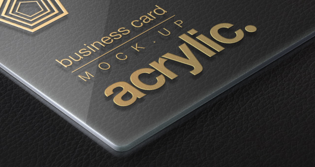 Download Acrylic Psd Business Card Mock-Up | Psd Mock Up Templates | Pixeden