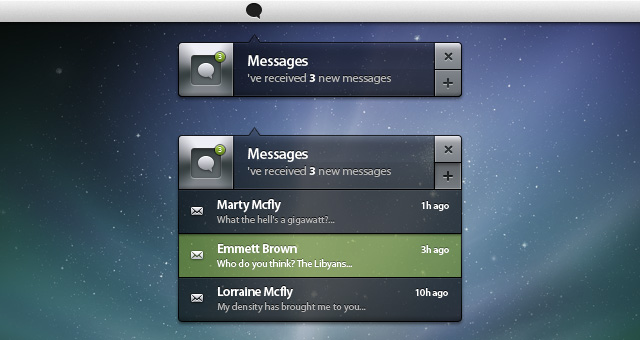 Psd Notification UI Box | Psd Web Elements | Pixeden