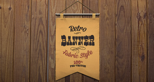 Download Retro Psd Hanging Banner Miscellaneous Pixeden