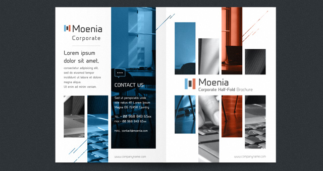 moenia bi fold brochure template brochure templates pixeden single fold brochure template free