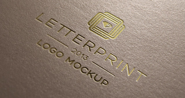 Download Gold Relief Logo Mock-Up Template | Psd Mock Up Templates | Pixeden