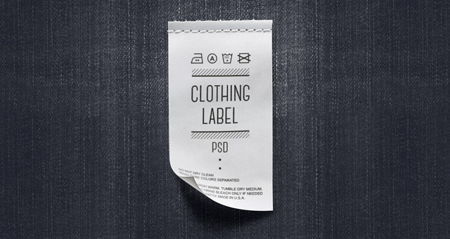 Gymnastiek puzzel palm Psd Clothing Label Mockup | Pixeden Club