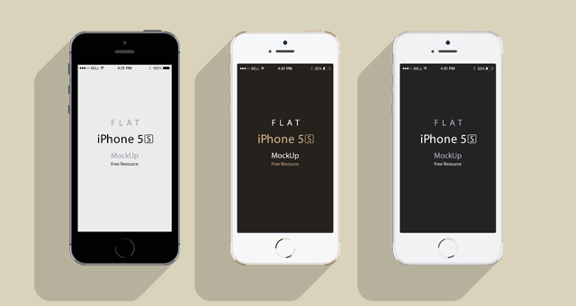  iPhone  5S  Psd Flat Design  Mockup Psd Mock Up Templates 