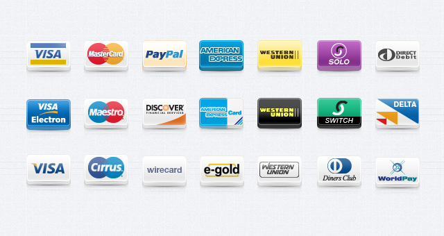 Payment Method Icons Set Vol 1 | E Commerce Icons | Pixeden