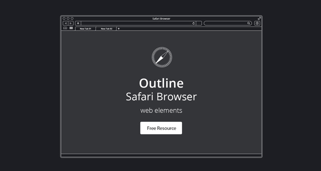 Download Vector Browser Outline Presentation Psd Web Elements Pixeden