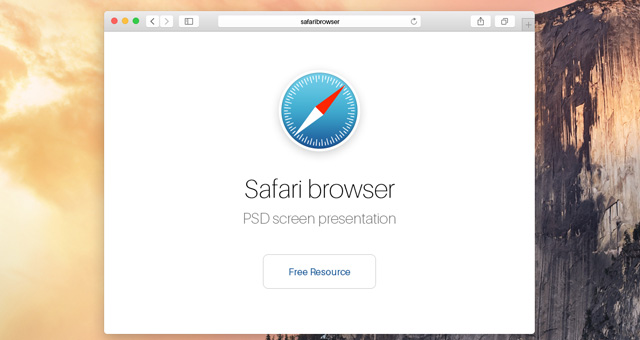 Psd Safari Yosemite Browser Mockup  Psd Web Elements 